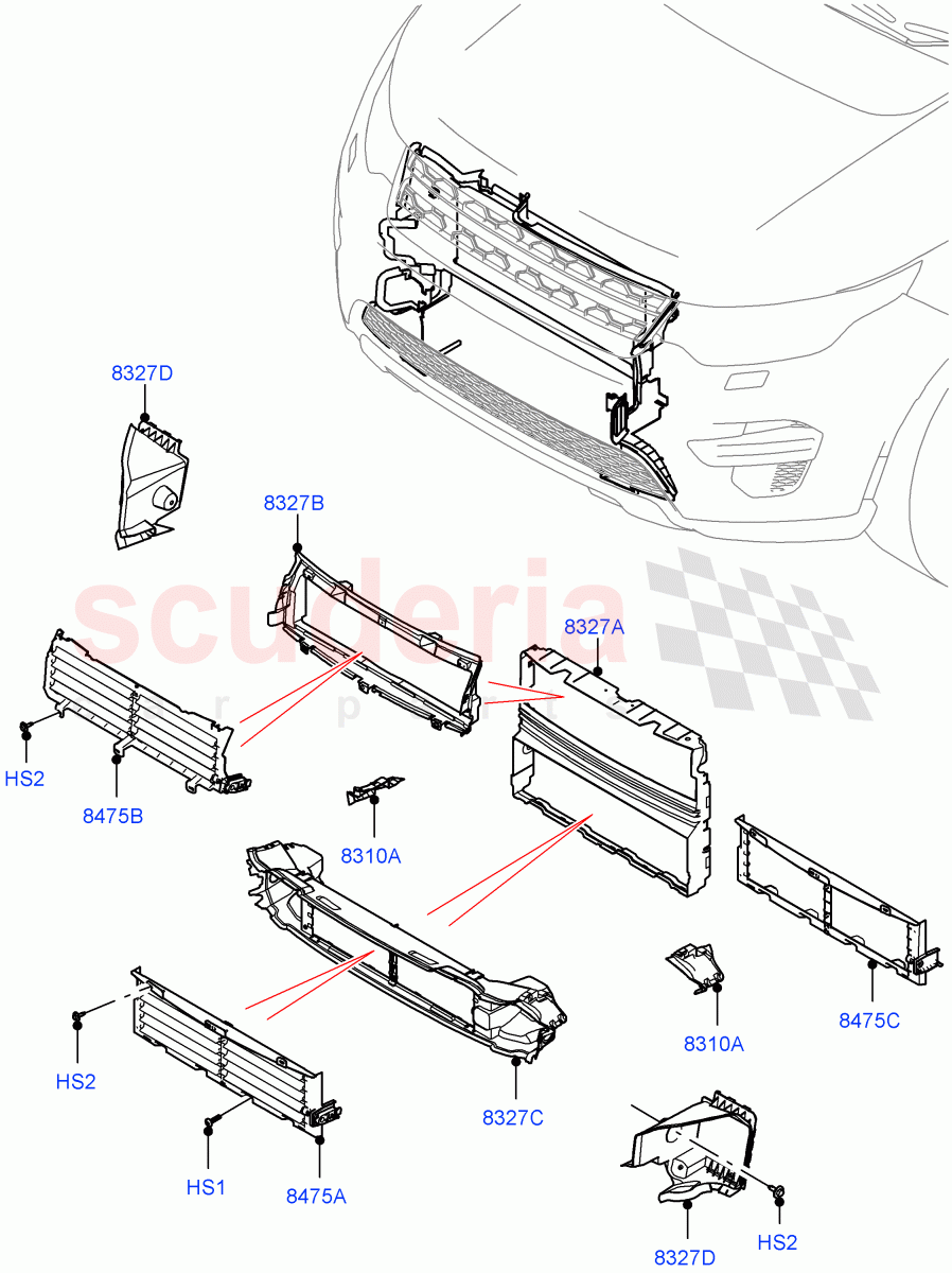 Air Deflectors (Halewood (UK)) ((V) FROMLH000001) of Land Rover Land Rover Discovery Sport (2015+) [2.0 Turbo Diesel AJ21D4]