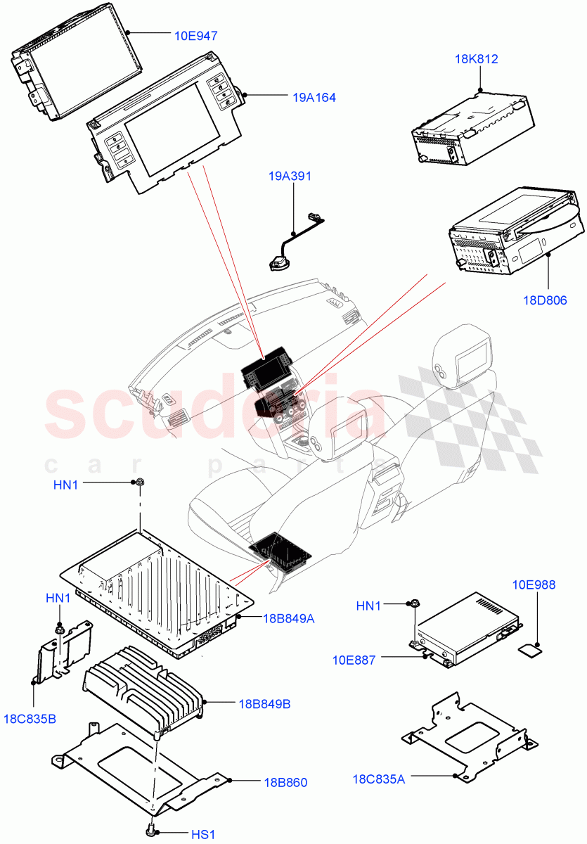 Audio Equipment - Original Fit (Changsu (China)) ((V) FROMFG000001, (V) TOKG446856) of Land Rover Land Rover Discovery Sport (2015+) [2.2 Single Turbo Diesel]