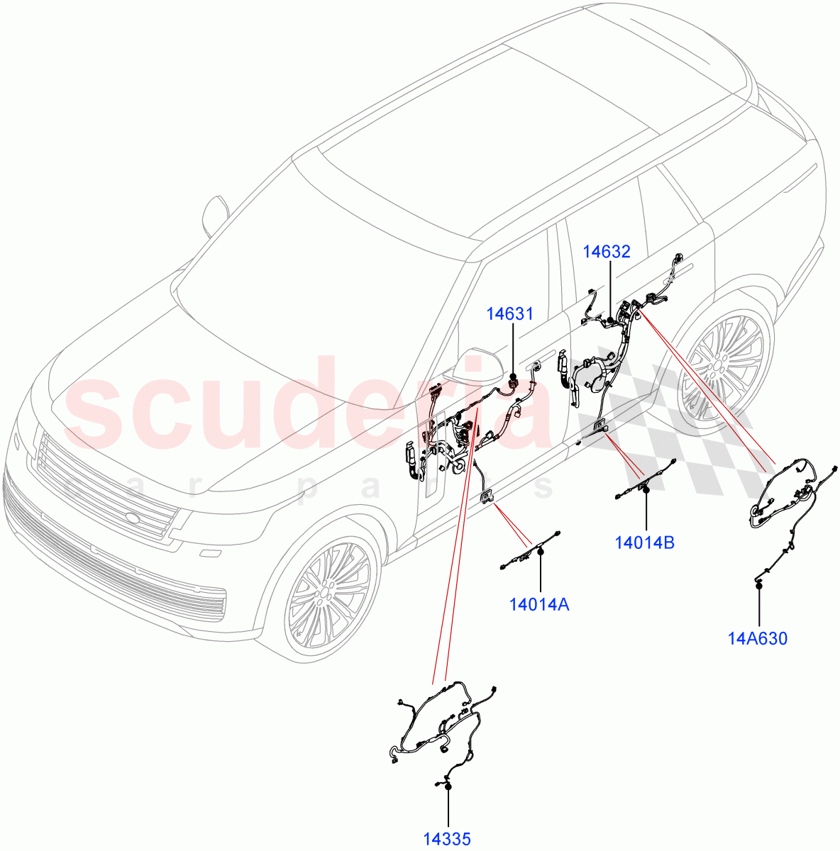 Electrical Wiring - Body And Rear (Front And Rear Doors) of Land Rover Land Rover Range Rover (2022+) [3.0 I6 Turbo Diesel AJ20D6]