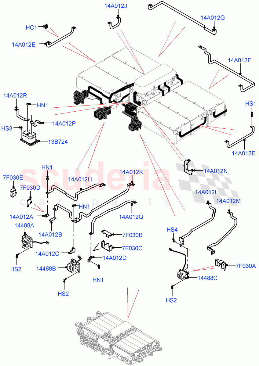 Hybrid Electrical Modules (Traction Battery Bus Bars) (Changsu (China), Electric Engine Battery-PHEV) ((V) FROMKG446857) of Land Rover Land Rover Discovery Sport (2015+) [2.0 Turbo Diesel]