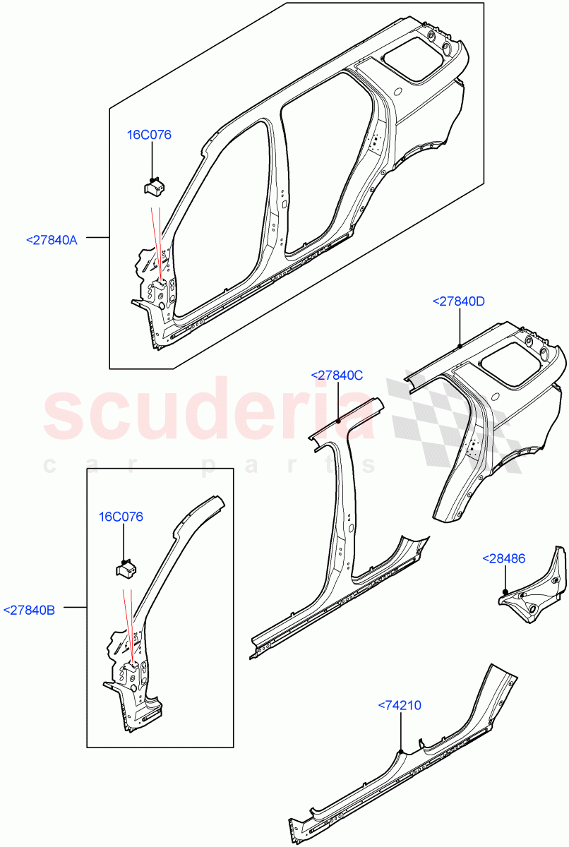Side Panels - Outer (Itatiaia (Brazil)) ((V) FROMGT000001) of Land Rover Land Rover Discovery Sport (2015+) [1.5 I3 Turbo Petrol AJ20P3]