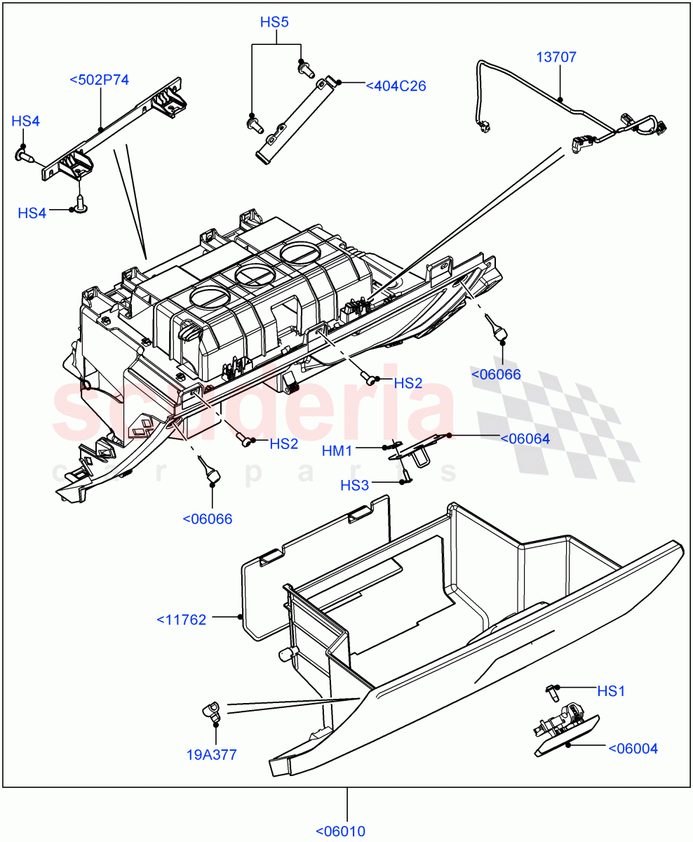 Glove Box (Itatiaia (Brazil)) ((V) FROMGT000001) of Land Rover Land Rover Range Rover Evoque (2012-2018) [2.0 Turbo Petrol GTDI]