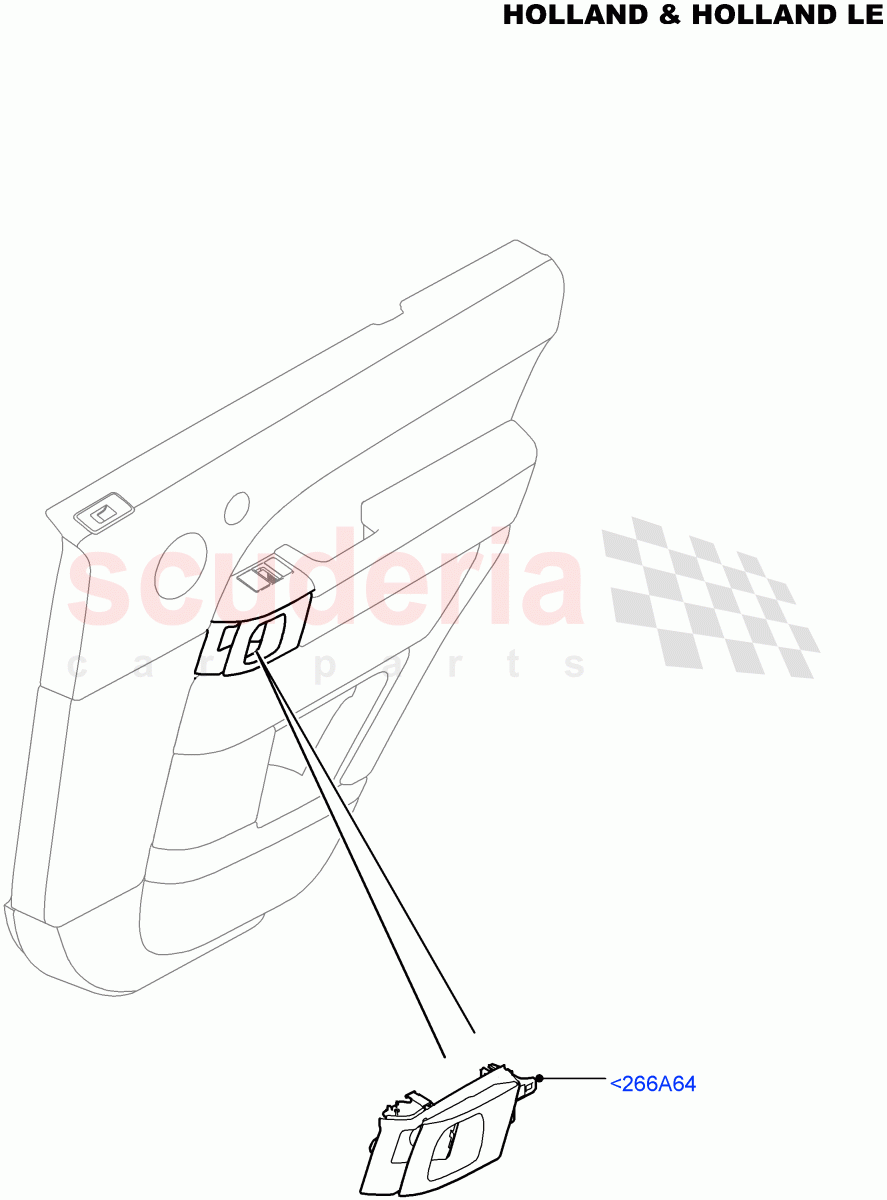 Rear Door Trim Installation (Holland & Holland LE) (Console Deployable Tables) ((V) FROMFA000001) of Land Rover Land Rover Range Rover (2012-2021) [3.0 I6 Turbo Petrol AJ20P6]