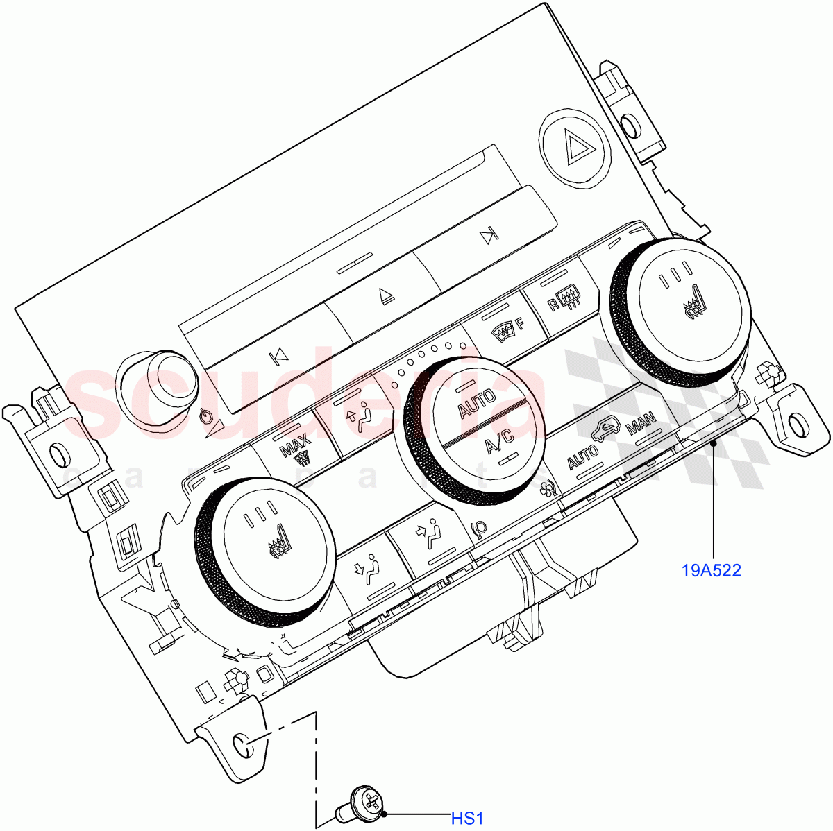 Heater & Air Conditioning Controls (Itatiaia (Brazil)) ((V) FROMGT000001) of Land Rover Land Rover Range Rover Evoque (2012-2018) [2.0 Turbo Petrol AJ200P]