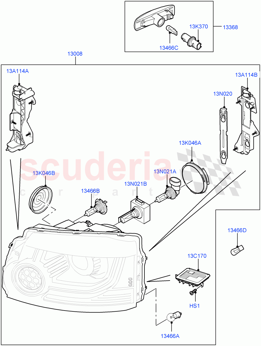 Headlamps And Front Flasher Lamps ((V) FROMEA000001) of Land Rover Land Rover Discovery 4 (2010-2016) [2.7 Diesel V6]