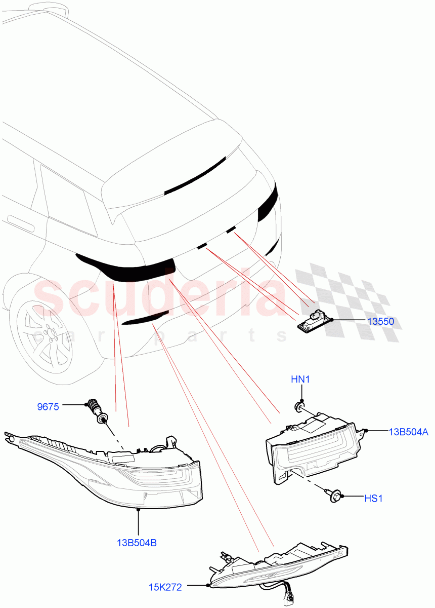 Rear Lamps (Itatiaia (Brazil)) of Land Rover Land Rover Range Rover Evoque (2019+) [2.0 Turbo Petrol AJ200P]