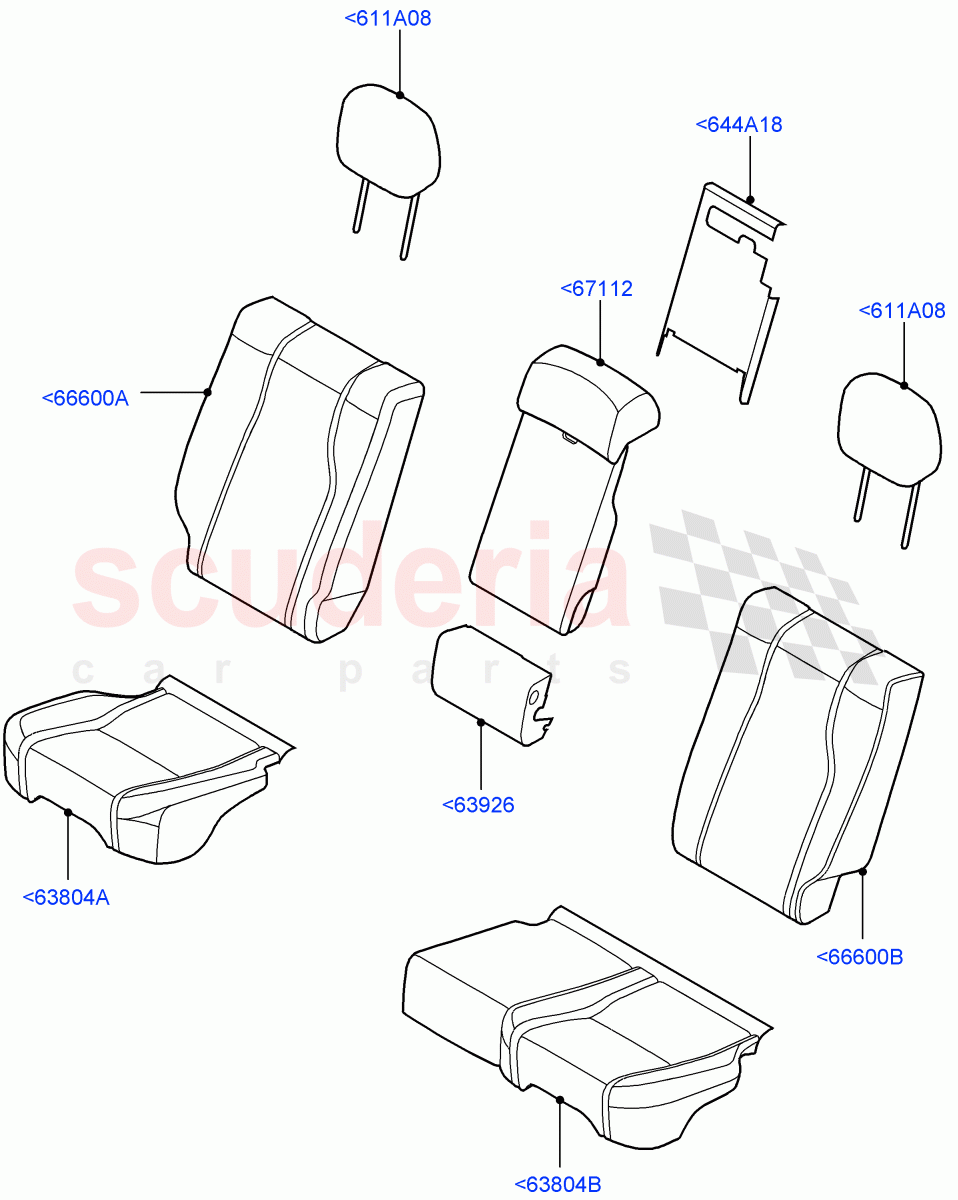 Rear Seat Covers (Taurus Leather) ((V) TOHA999999) of Land Rover Land Rover Range Rover (2012-2021) [3.0 DOHC GDI SC V6 Petrol]