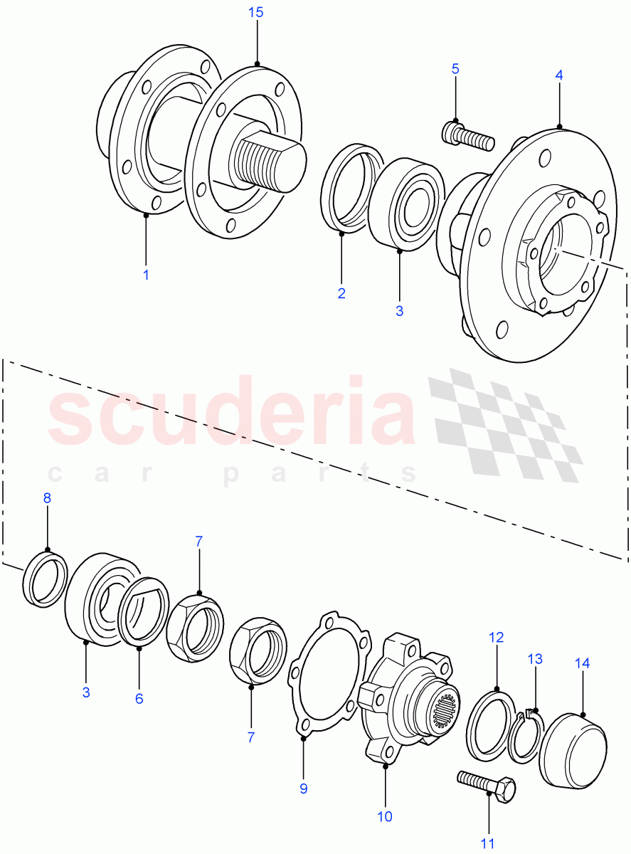Front Axle Hub ((V) FROM7A000001) of Land Rover Land Rover Defender (2007-2016)