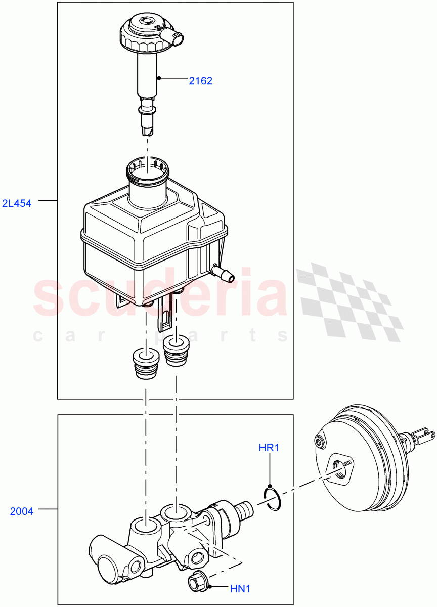 Master Cylinder - Brake System ((V) TO9A999999) of Land Rover Land Rover Range Rover Sport (2005-2009) [4.2 Petrol V8 Supercharged]