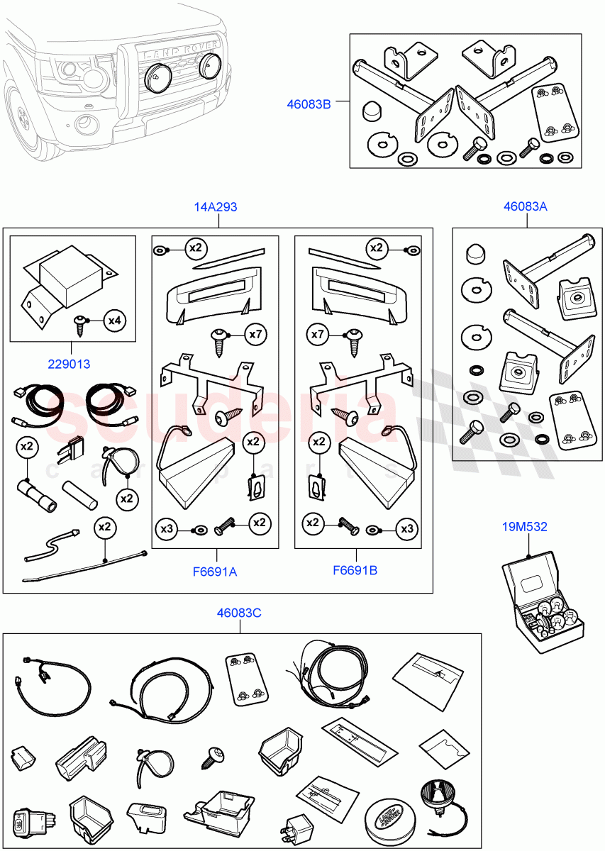 Accessory - Electrical Kit (Accessory, Front, Lighting) ((V) FROMAA000001) of Land Rover Land Rover Discovery 4 (2010-2016) [2.7 Diesel V6]