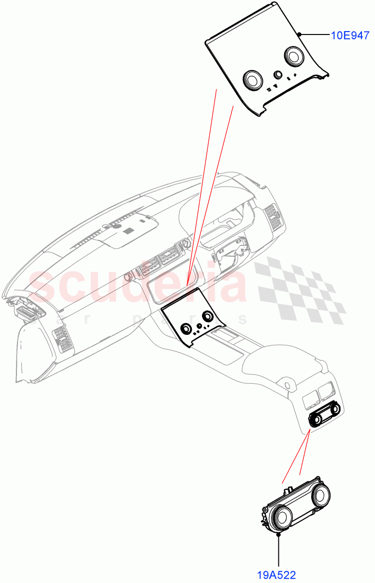 Heater & Air Conditioning Controls ((V) FROMJA000001) of Land Rover Land Rover Range Rover (2012-2021) [5.0 OHC SGDI SC V8 Petrol]
