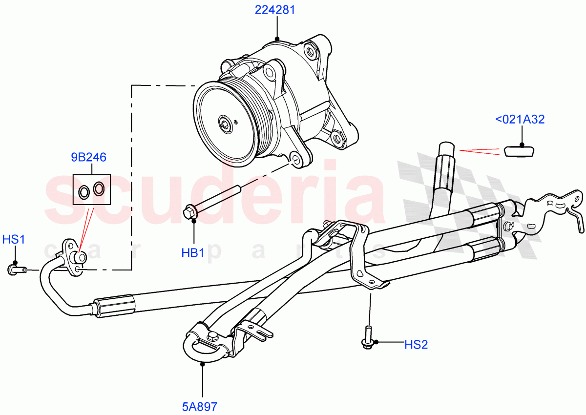 Active Anti-Roll Bar System (High Pressure Pipes, ARC Pump) (3.0L AJ20D6 Diesel High, Electronic Air Suspension With ACE, Sport Suspension w/ARC) ((V) FROMLA000001) of Land Rover Land Rover Range Rover (2012-2021) [2.0 Turbo Petrol GTDI]