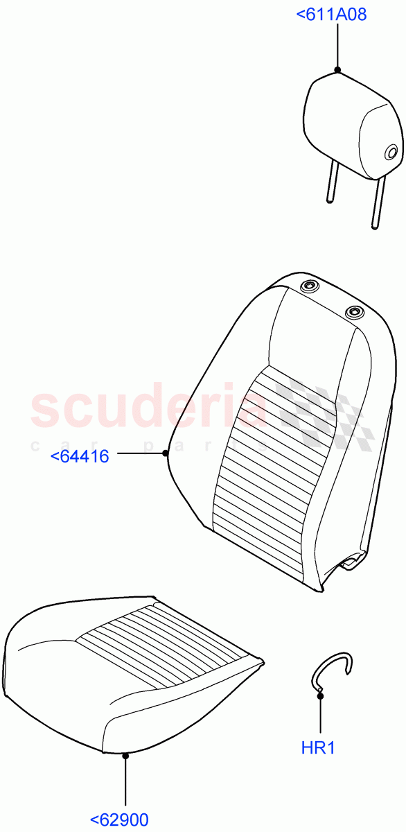 Front Seat Covers (Luxtec Seats, Changsu (China)) of Land Rover Land Rover Discovery Sport (2015+) [2.0 Turbo Petrol GTDI]