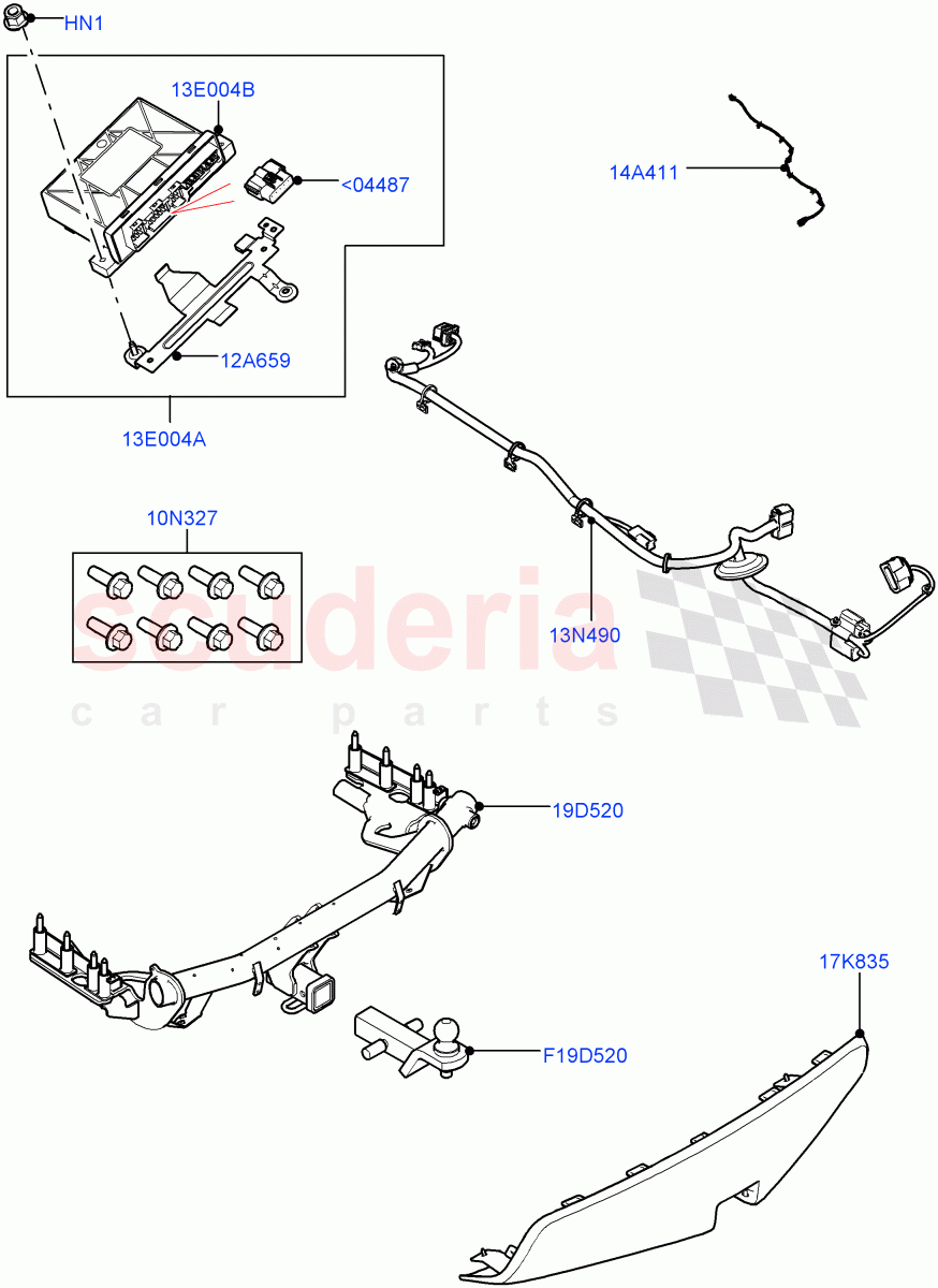 Towing Equipment (Accessory, NAS 2" Square Reciever Towing) ((+) "CDN/USA", Halewood (UK)) ((V) FROMLH000001) of Land Rover Land Rover Discovery Sport (2015+) [2.0 Turbo Diesel]