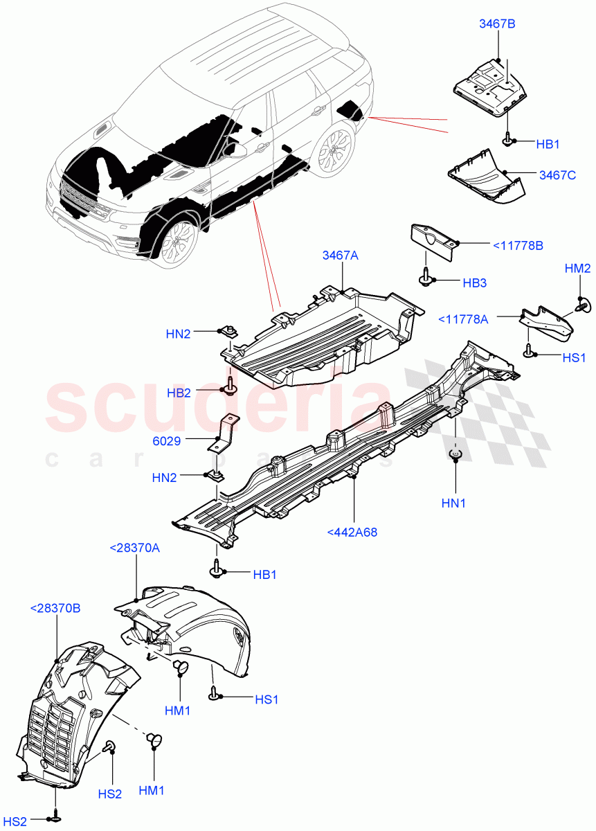 Front Panels, Aprons & Side Members (Apron) of Land Rover Land Rover Range Rover Sport (2014+) [2.0 Turbo Petrol GTDI]