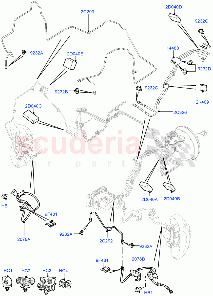 Front Brake Pipes of Land Rover Land Rover Range Rover (2012-2021) [3.0 I6 Turbo Petrol AJ20P6]