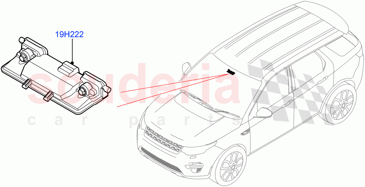 Camera Equipment (Halewood (UK), Forward Facing Camera) of Land Rover Land Rover Discovery Sport (2015+) [2.0 Turbo Diesel AJ21D4]