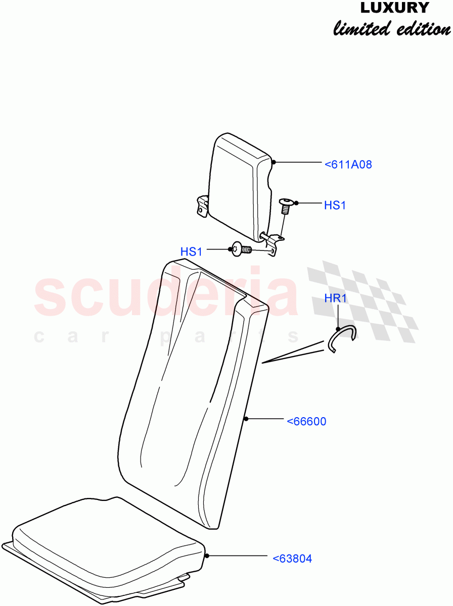 Rear Seat Covers (Row 3) (With 7 Seat Configuration) ((V) FROMCA000001) of Land Rover Land Rover Discovery 4 (2010-2016) [5.0 OHC SGDI NA V8 Petrol]
