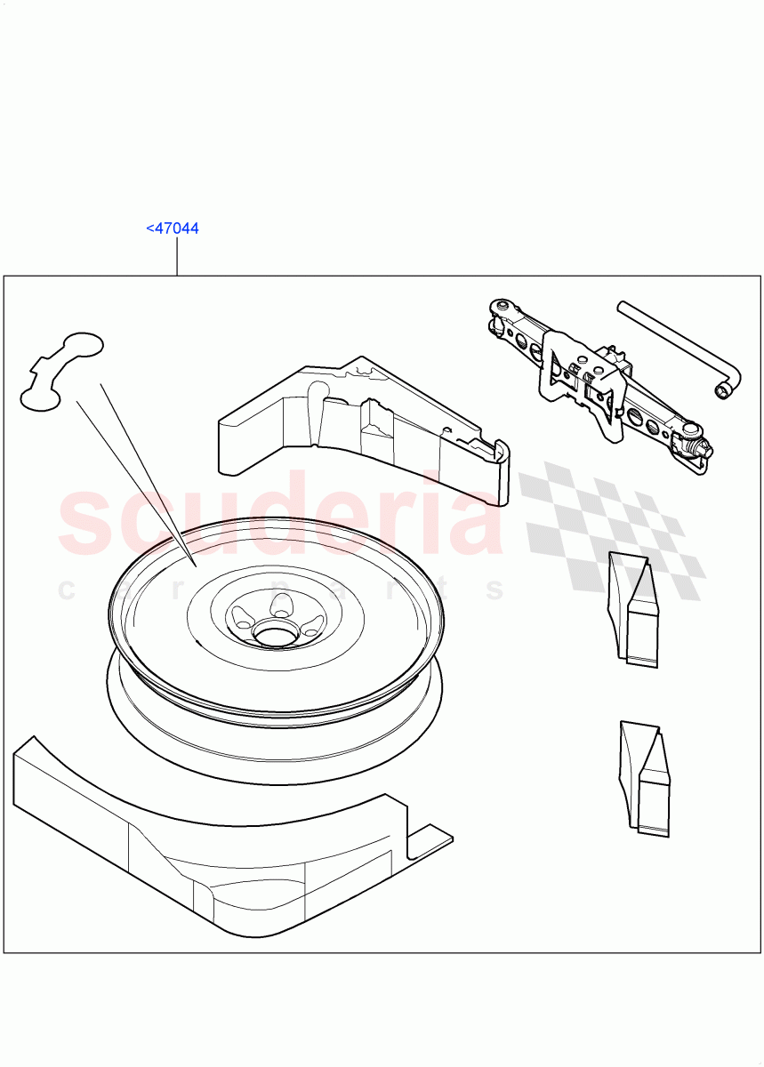 Accessory Wheels (Accessory, Spare wheel kit) (Halewood (UK), Itatiaia (Brazil)) of Land Rover Land Rover Discovery Sport (2015+) [2.0 Turbo Diesel]