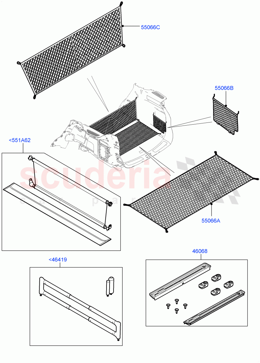 Load Retention Systems (Accessory) (Halewood (UK), Itatiaia (Brazil)) of Land Rover Land Rover Discovery Sport (2015+) [2.0 Turbo Petrol AJ200P]