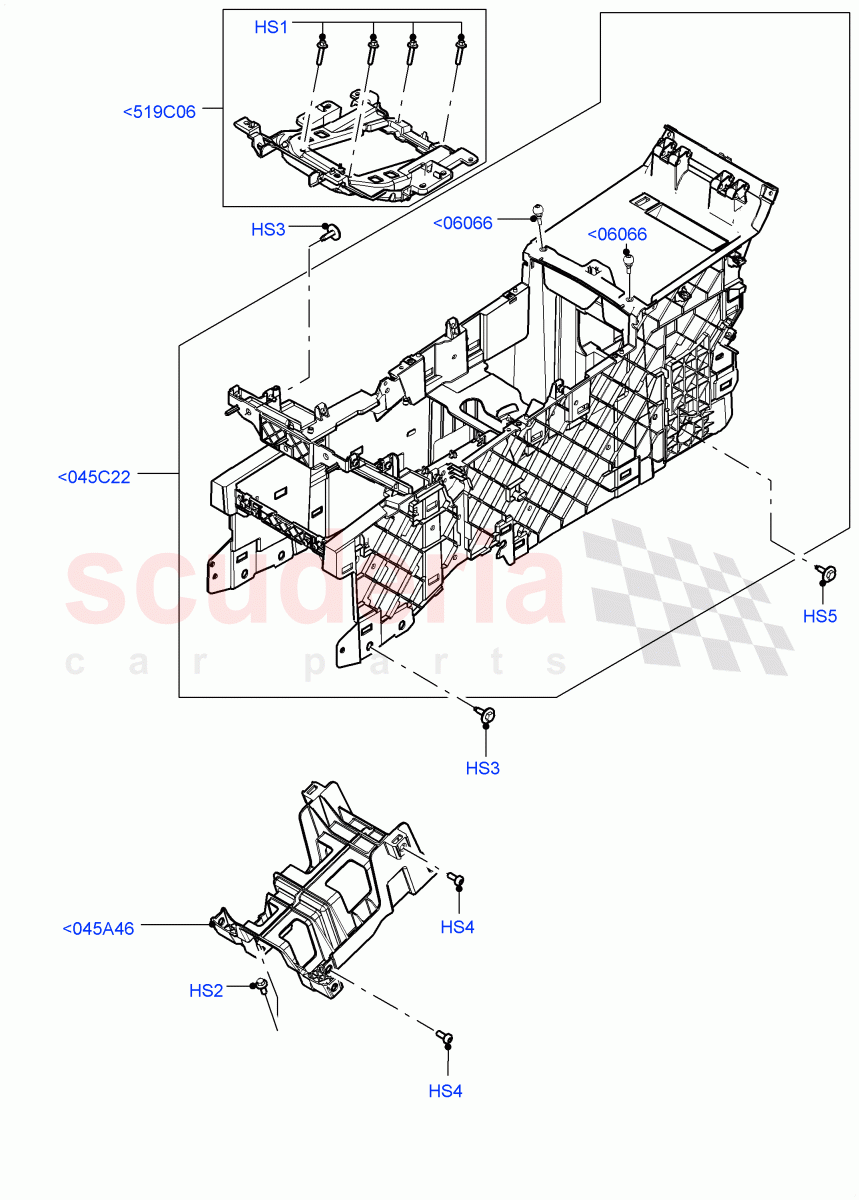 Console - Floor (Internal Components) (Changsu (China)) ((V) FROMEG000001) of Land Rover Land Rover Range Rover Evoque (2012-2018) [2.0 Turbo Petrol AJ200P]
