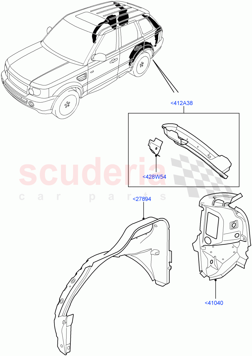 Side Panels - Outer ((V) FROMAA000001) of Land Rover Land Rover Range Rover Sport (2010-2013) [5.0 OHC SGDI NA V8 Petrol]