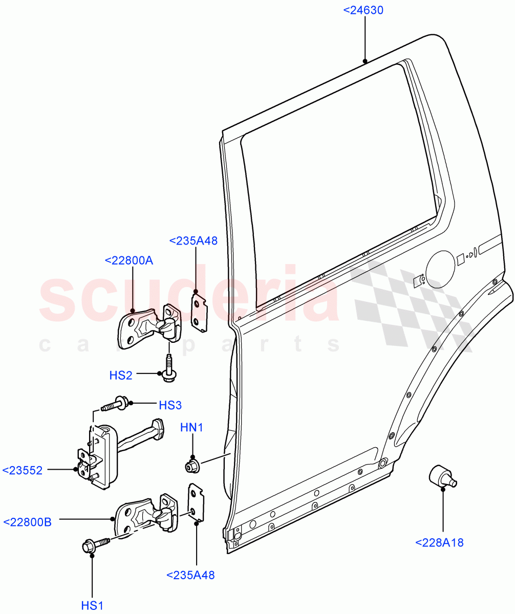 Rear Doors, Hinges & Weatherstrips (Door And Fixings) ((V) FROMAA000001) of Land Rover Land Rover Discovery 4 (2010-2016) [4.0 Petrol V6]