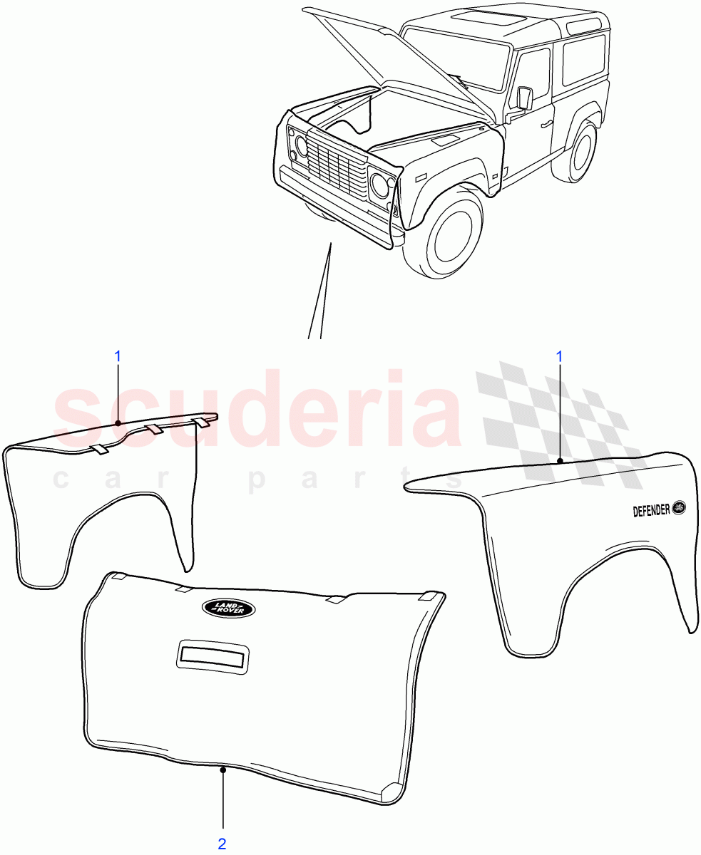 Exterior Protection ((V) FROM7A000001) of Land Rover Land Rover Defender (2007-2016)