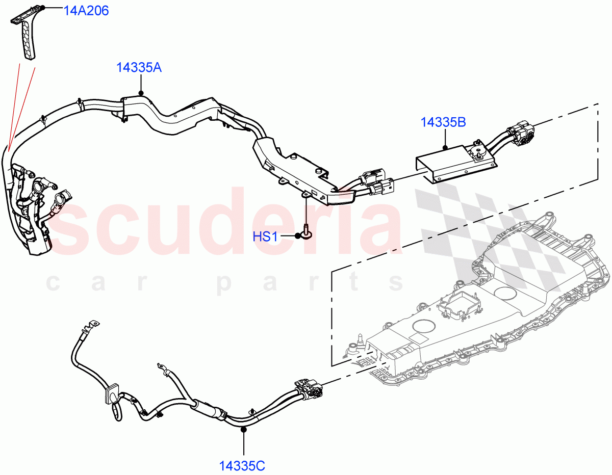 Hybrid Electrical Modules (MHEV Charging Cables and Fixings) (Changsu (China), Electric Engine Battery-MHEV) of Land Rover Land Rover Range Rover Evoque (2019+) [1.5 I3 Turbo Petrol AJ20P3]