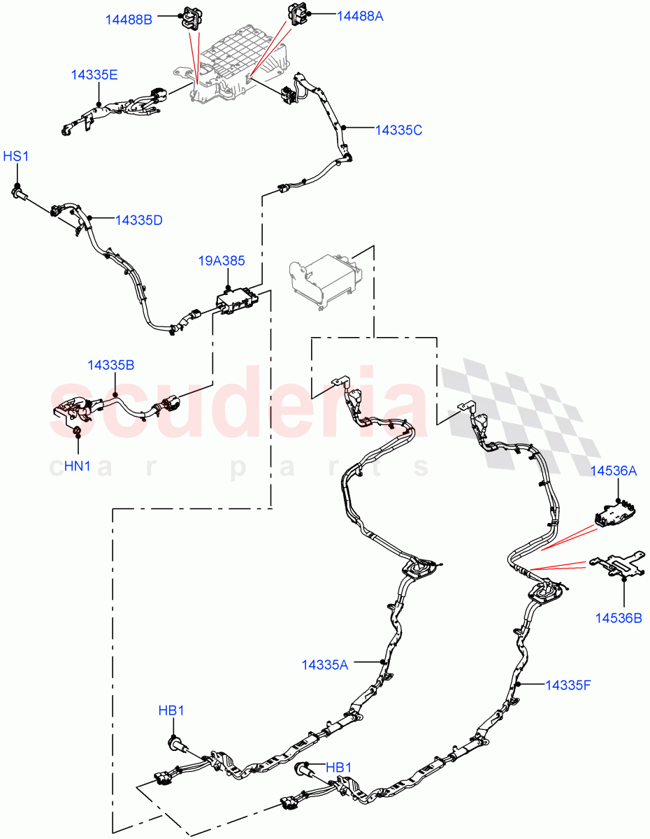 Hybrid Electrical Modules (MHEV Charging Cables and Fixings) (Electric Engine Battery-MHEV) of Land Rover Land Rover Range Rover Sport (2014+) [3.0 Diesel 24V DOHC TC]