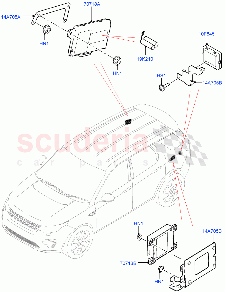 Telematics (Changsu (China)) ((V) FROMHG347884) of Land Rover Land Rover Discovery Sport (2015+) [1.5 I3 Turbo Petrol AJ20P3]