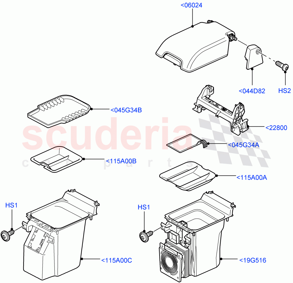 Console - Floor (For Stowage Boxes And Lids) ((V) FROMAA000001) of Land Rover Land Rover Discovery 4 (2010-2016) [3.0 Diesel 24V DOHC TC]