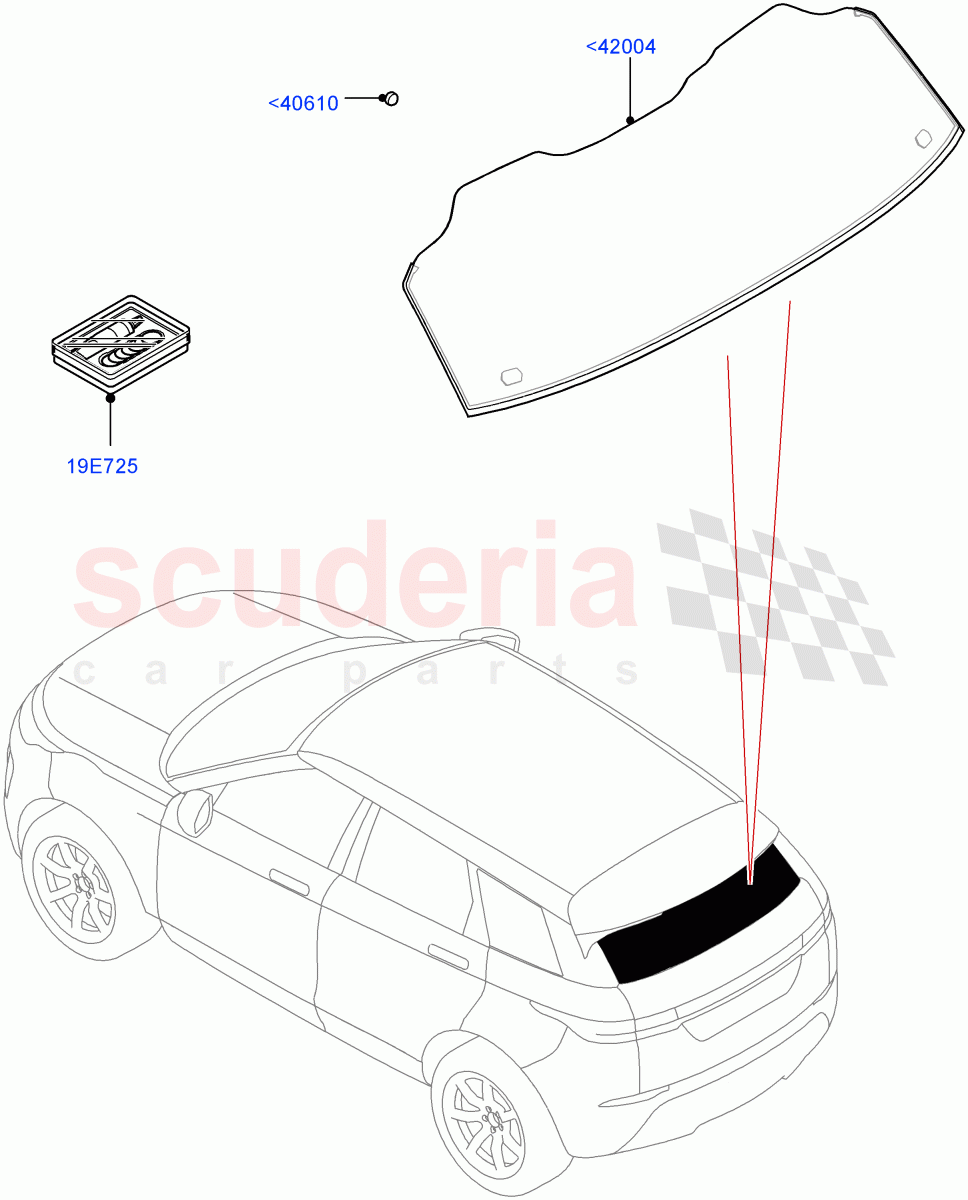 Back Window Glass (Itatiaia (Brazil)) of Land Rover Land Rover Range Rover Evoque (2019+) [2.0 Turbo Diesel]