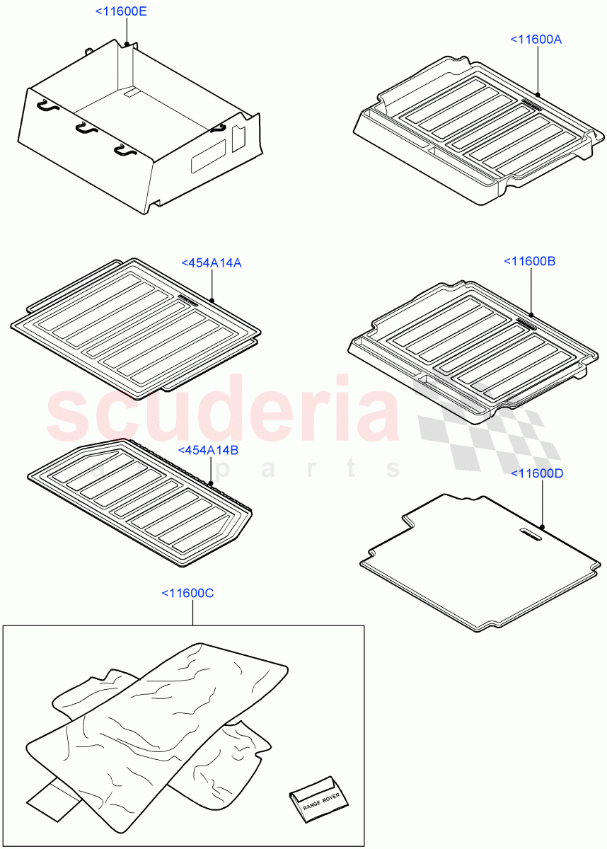 Loadspace Protection Mats (Accessory) of Land Rover Land Rover Range Rover Sport (2014+) [2.0 Turbo Petrol GTDI]