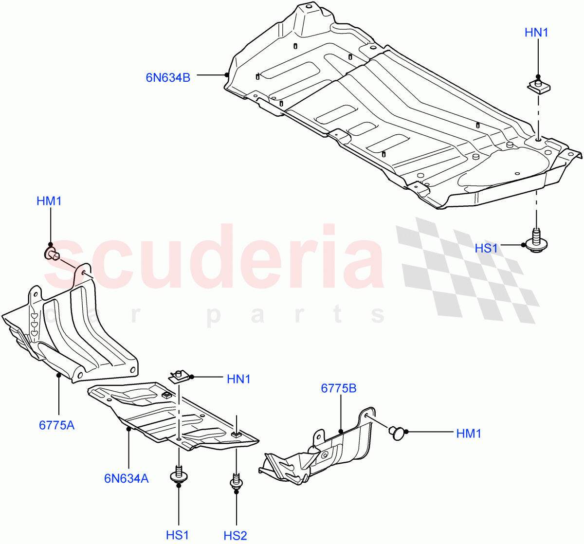 Splash And Heat Shields (Undertray) ((V) FROMAA000001) of Land Rover Land Rover Discovery 4 (2010-2016) [3.0 DOHC GDI SC V6 Petrol]