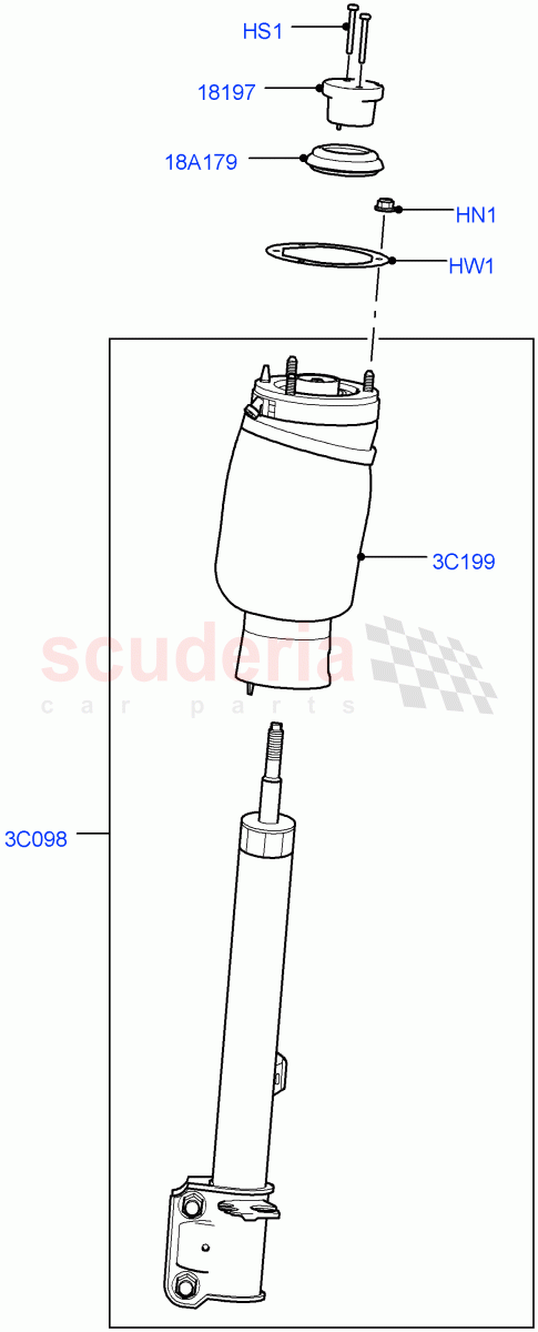 Front Suspension Struts And Springs (Less Armoured, With Continuous Variable Damping) ((V) FROMAA000001) of Land Rover Land Rover Range Rover (2010-2012) [5.0 OHC SGDI NA V8 Petrol]