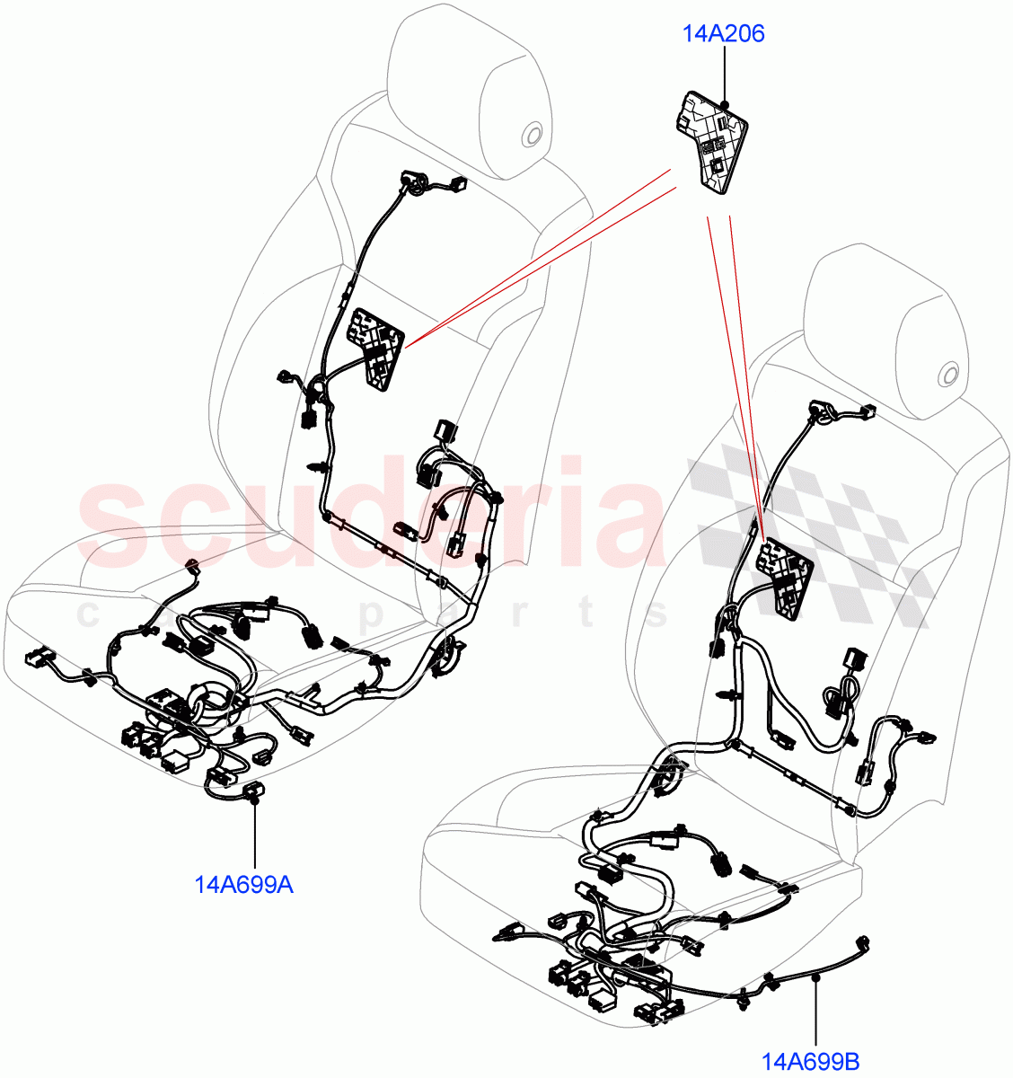 Wiring - Seats (Front Seats) ((V) FROMMA000001) of Land Rover Land Rover Range Rover Velar (2017+) [2.0 Turbo Diesel]
