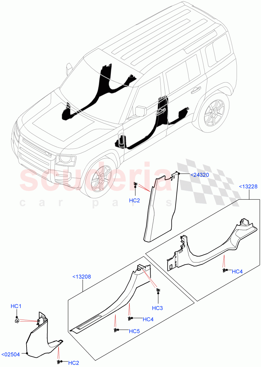 Side Trim (Sill) (Standard Wheelbase) of Land Rover Land Rover Defender (2020+) [5.0 OHC SGDI SC V8 Petrol]