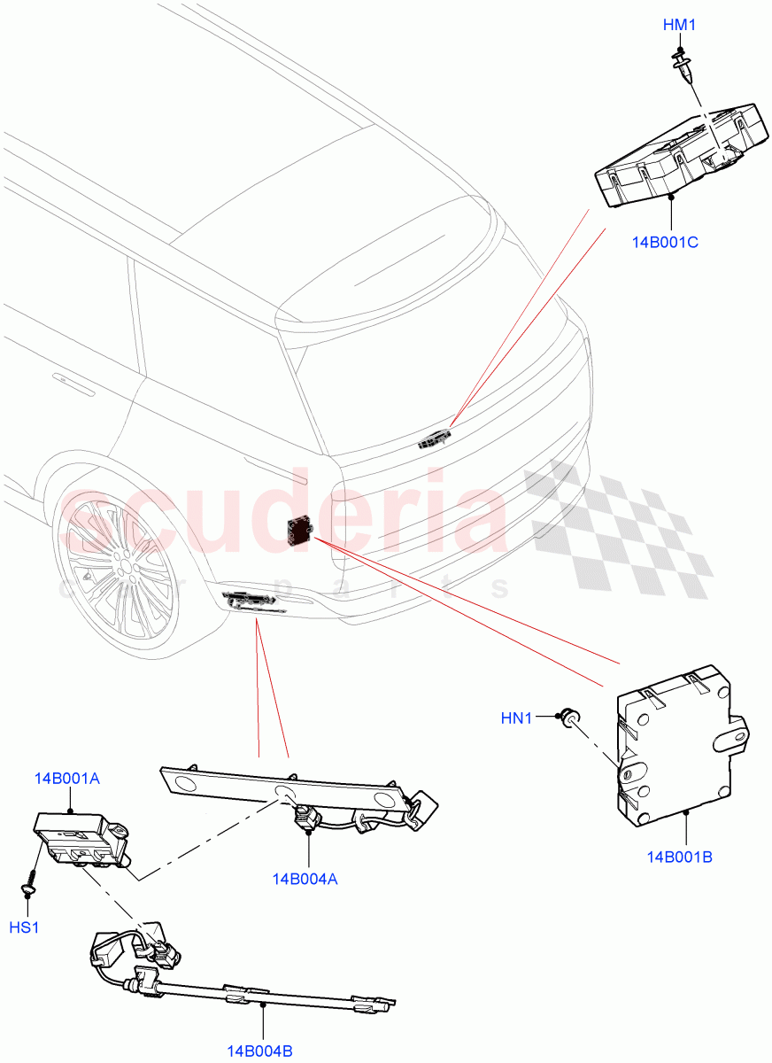 Vehicle Modules And Sensors (Tailgate - Hands Free 2 Piece, Tailgate - Power) of Land Rover Land Rover Range Rover (2022+) [3.0 I6 Turbo Petrol AJ20P6]