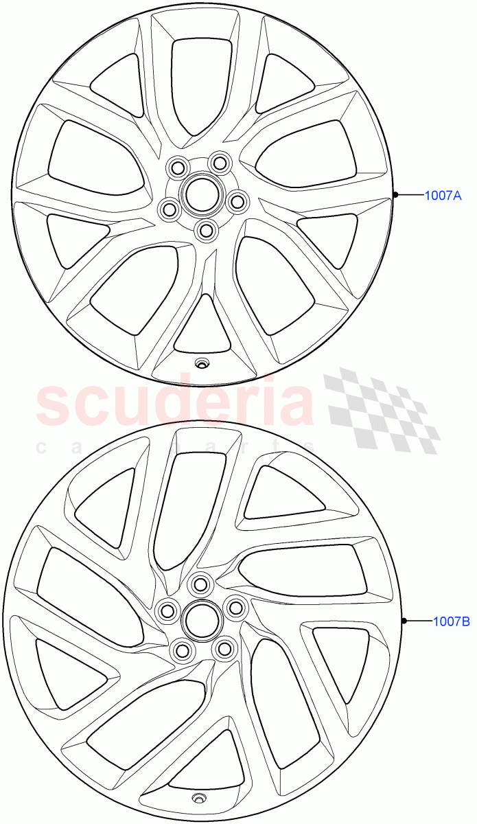 Wheels (Limited Package) ((V) FROMKA000001) of Land Rover Land Rover Range Rover Velar (2017+) [5.0 OHC SGDI SC V8 Petrol]