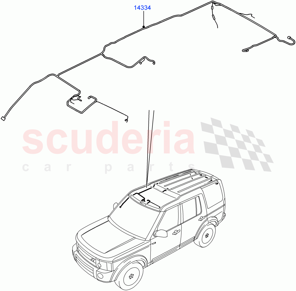 Electrical Wiring - Body And Rear (Roof) ((V) FROMAA000001) of Land Rover Land Rover Discovery 4 (2010-2016) [5.0 OHC SGDI NA V8 Petrol]