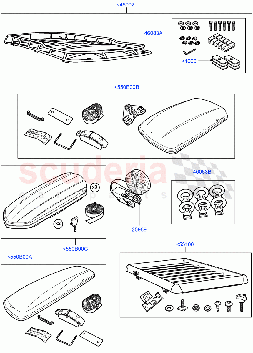 Roof Rack Systems ((V) FROMAA000001) of Land Rover Land Rover Range Rover (2010-2012) [3.6 V8 32V DOHC EFI Diesel]