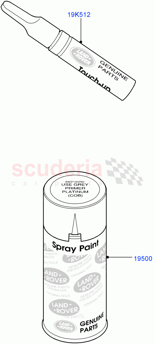 Paint (Accessory) ((V) TO9A999999) of Land Rover Land Rover Range Rover Sport (2005-2009) [4.2 Petrol V8 Supercharged]