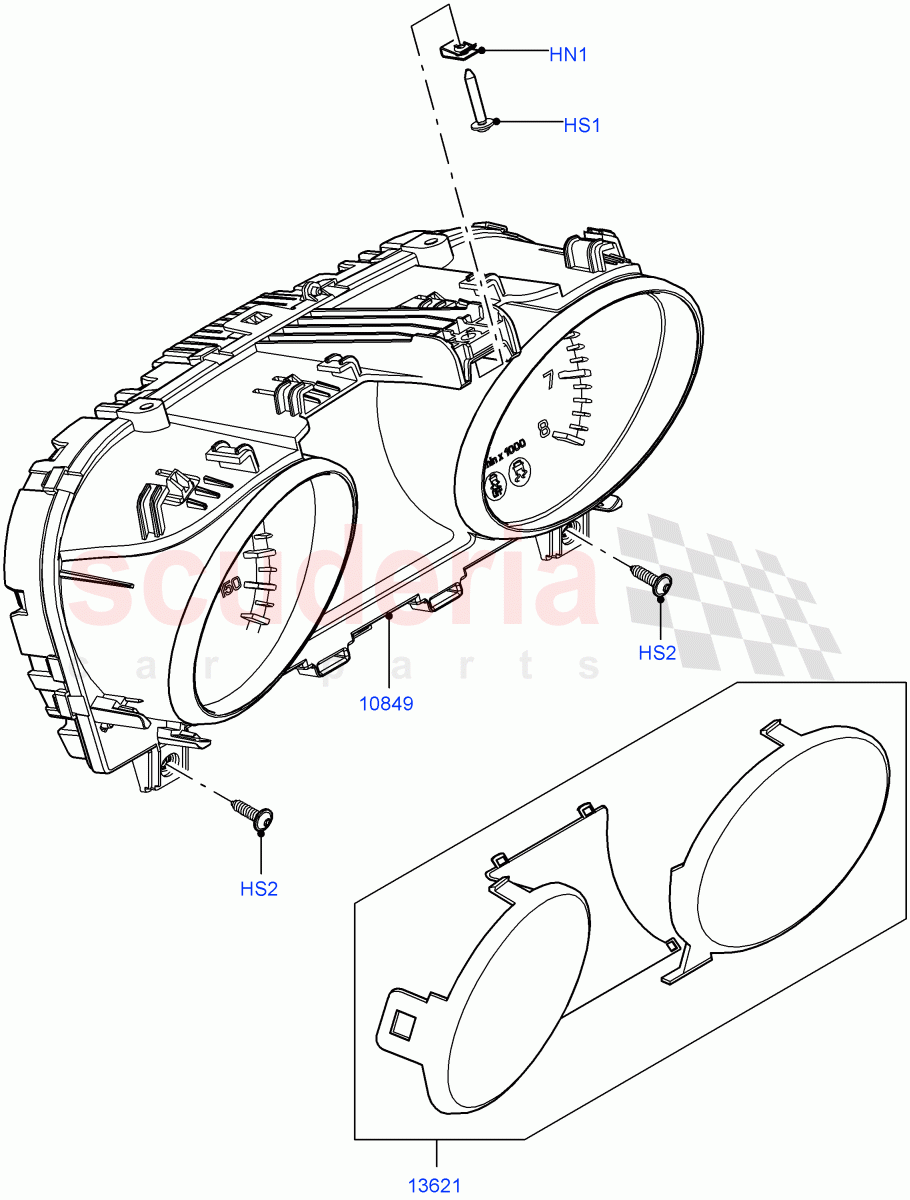 Instrument Cluster (Itatiaia (Brazil)) ((V) FROMGT000001) of Land Rover Land Rover Range Rover Evoque (2012-2018) [2.0 Turbo Petrol AJ200P]