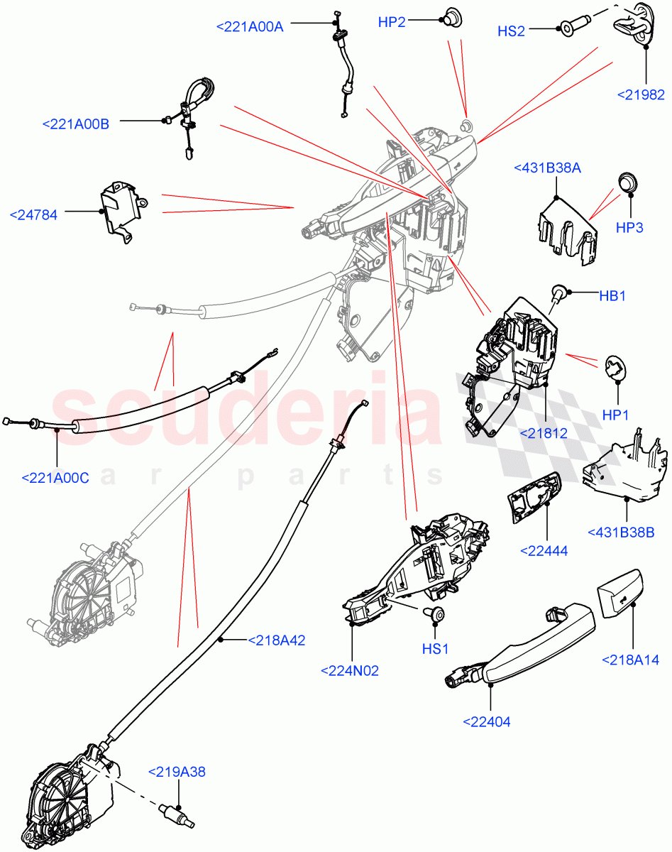 Front Door Lock Controls ((V) FROMJA000001) of Land Rover Land Rover Range Rover (2012-2021) [2.0 Turbo Petrol AJ200P]