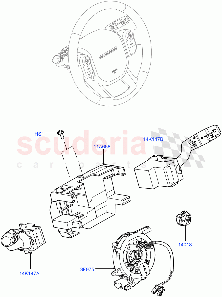 Switches (Steering Column) of Land Rover Land Rover Range Rover Sport (2014+) [2.0 Turbo Diesel]