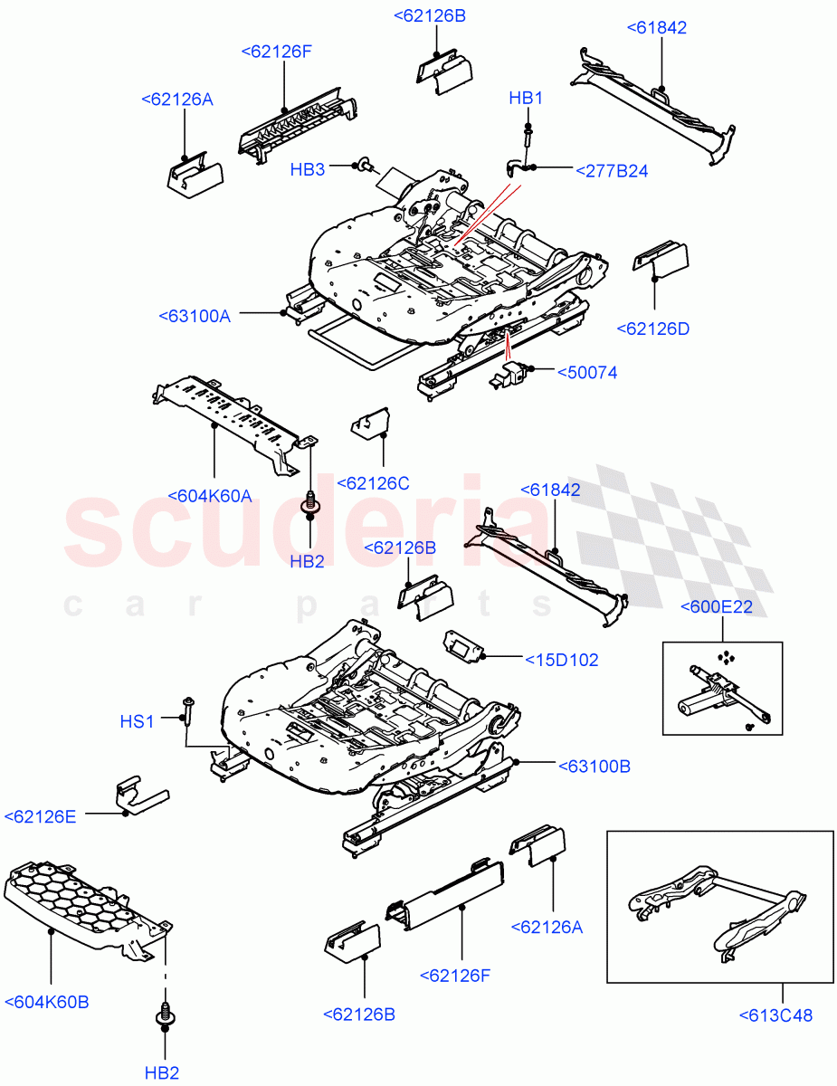 Front Seat Base (Solihull Plant Build) ((V) FROMHA000001) of Land Rover Land Rover Discovery 5 (2017+) [3.0 I6 Turbo Petrol AJ20P6]