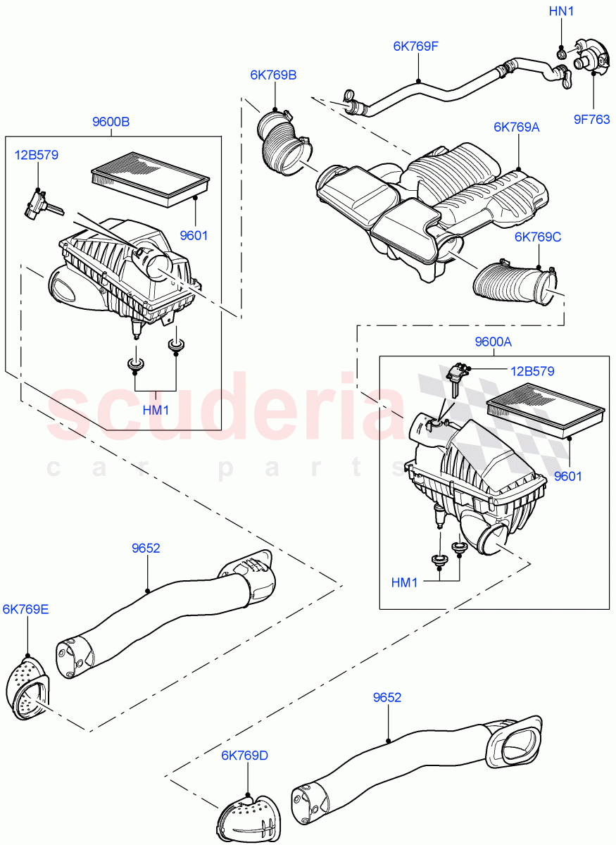Air Cleaner (5.0L OHC SGDI NA V8 Petrol - AJ133) ((V) FROMAA000001) of Land Rover Land Rover Range Rover Sport (2010-2013) [5.0 OHC SGDI NA V8 Petrol]