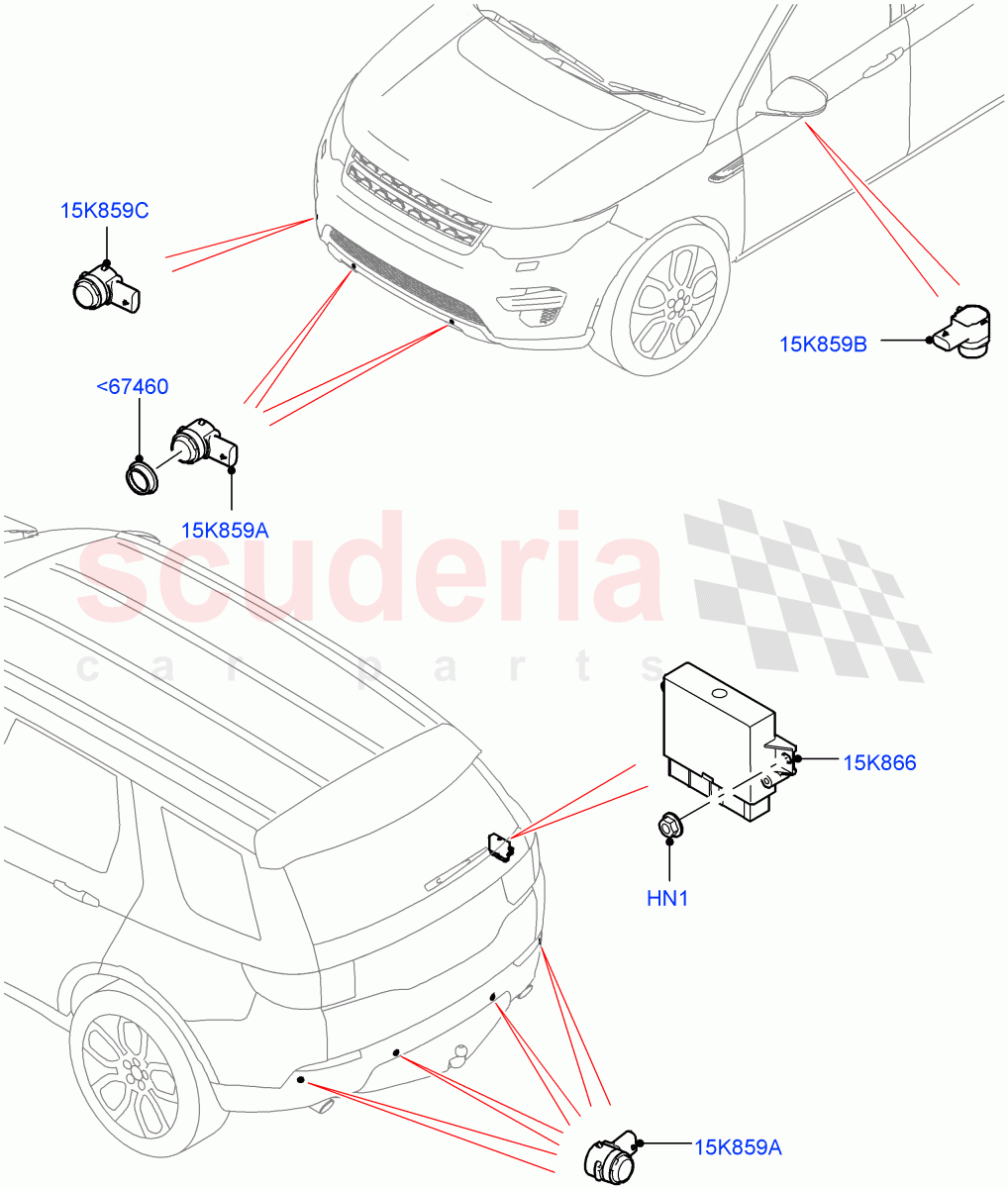 Parking Distance Control (Itatiaia (Brazil)) ((V) FROMGT000001) of Land Rover Land Rover Discovery Sport (2015+) [2.2 Single Turbo Diesel]