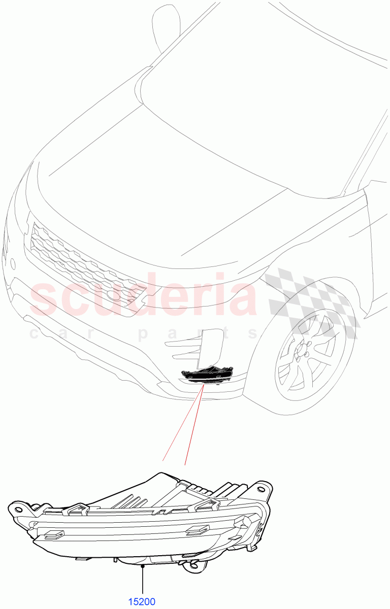 Front Fog Lamps (Halewood (UK), With Front Fog Lamps) of Land Rover Land Rover Range Rover Evoque (2019+) [2.0 Turbo Petrol AJ200P]
